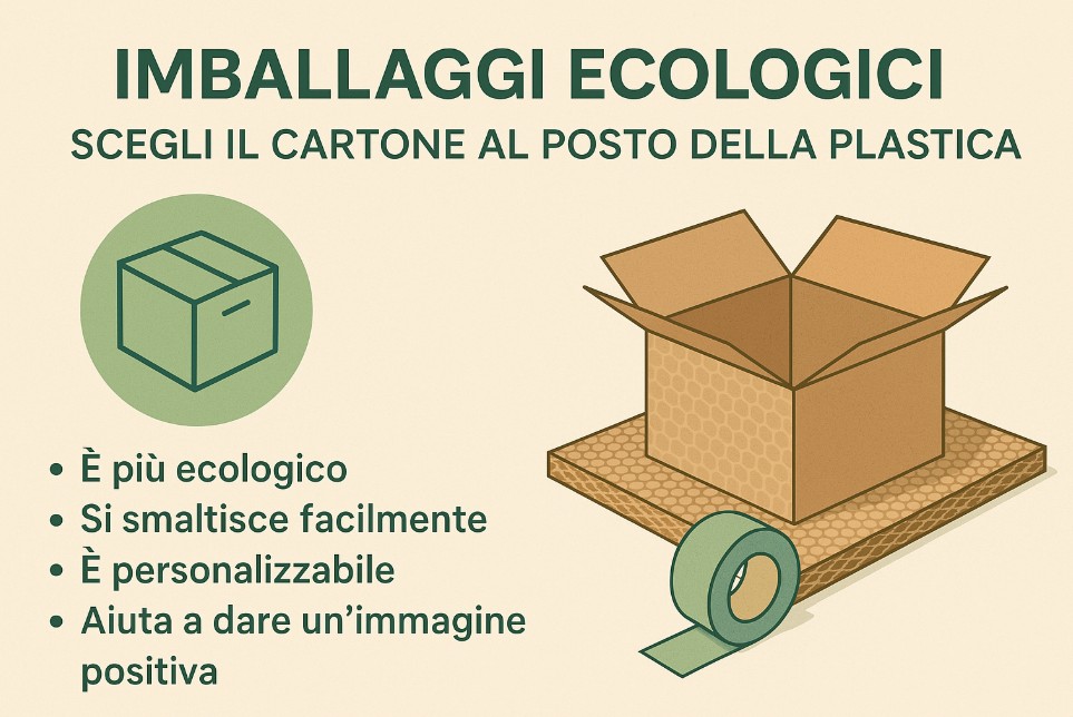 Imballaggi ecologici: scegli il cartone al posto della plastica
